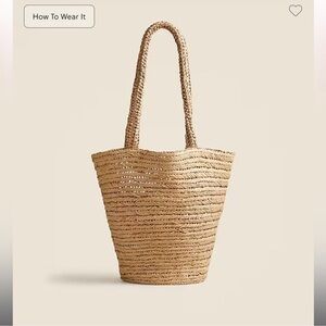 J.Crew Malta handwoven straw tote